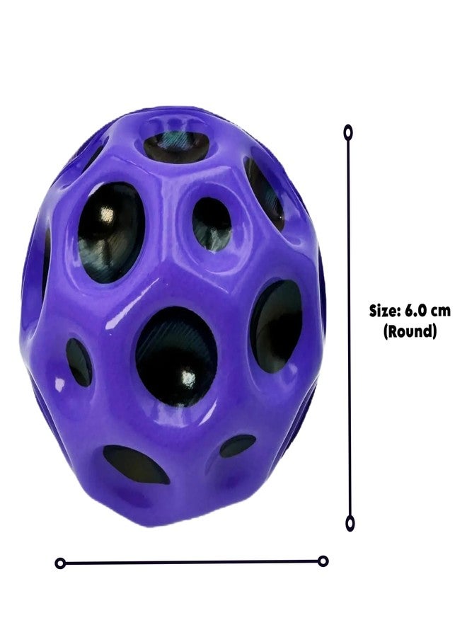 Buko Super Infinity Crazy Bounce Moon Ball: Ultimate Grip and Catch, Enhances Hand-Eye Coordination (Pack of 2 (Purple-Yellow) - Image 3